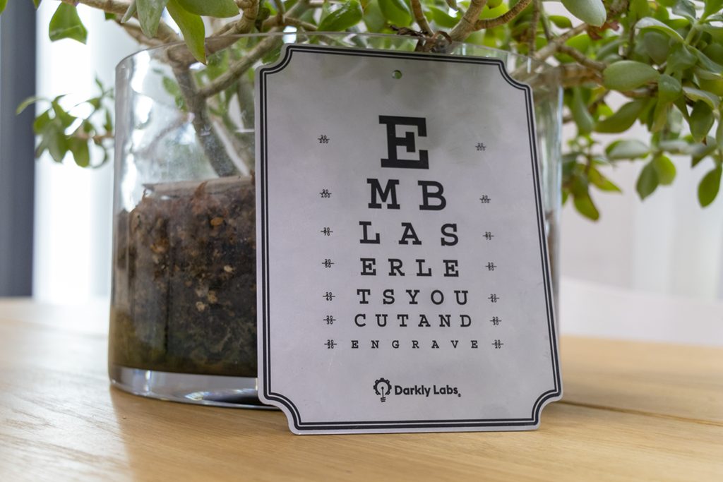 Eye Chart on Stainless Steel